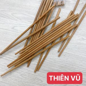 Combo 10 đôi đũa gỗ sao chắc chắn đũa gỗ lê vân cao cấp tiện lợi - gia dụng Thiên Vũ