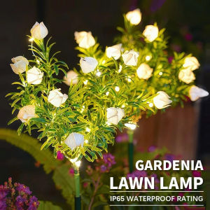 Solar Gardenia Light LED Landscape Lamp Outdoor Waterproof For Garden Law Christmas Decoration