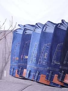 2025 Autumn Winter New High Waist Stretch Jeans Mens Straight Pants Trendy Simple Mens Pants In Stock High Volume