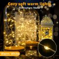 6/12/20 Pack Fairy Lights Battery Operated 200CM20 LED Mini String Lights Twinkle Lights Silver Wire Firefly Starry Lights for Mason Jars Wedding Party Christmas Centerpiece Table Decorations, Warm White. 
