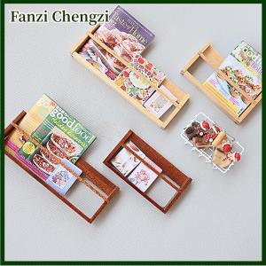 Fanzi 1 12 Dollhouse Simulation Mini Wall Bookshelf Model Dollhouse Miniature Study Furniture Decoration Dolls House Scene Ornament