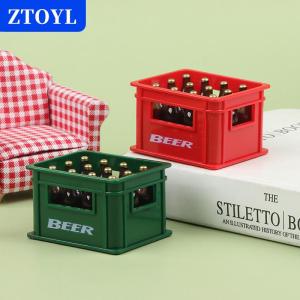 [COD] ZTOYL 1:12 dollhouse มินิเบียร์ดื่มขวดเบียร์กล่องเครื่องดื่มบาร์ห้องครัวของเล่นตกแต่ง