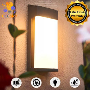 Solar Led Lights Outdoor Waterproof Garden Wall Light Fence Led Wall Hanging Light Home Atmosphere Light