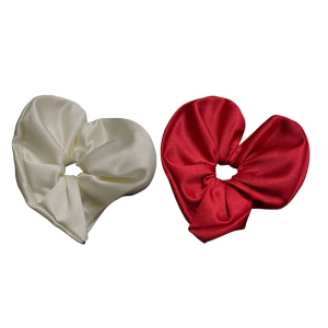High Elasticity Satined Heart Hair Band Oversized Scrunchy Hairband For Comfortable Hairstyles All Matching Hairtie