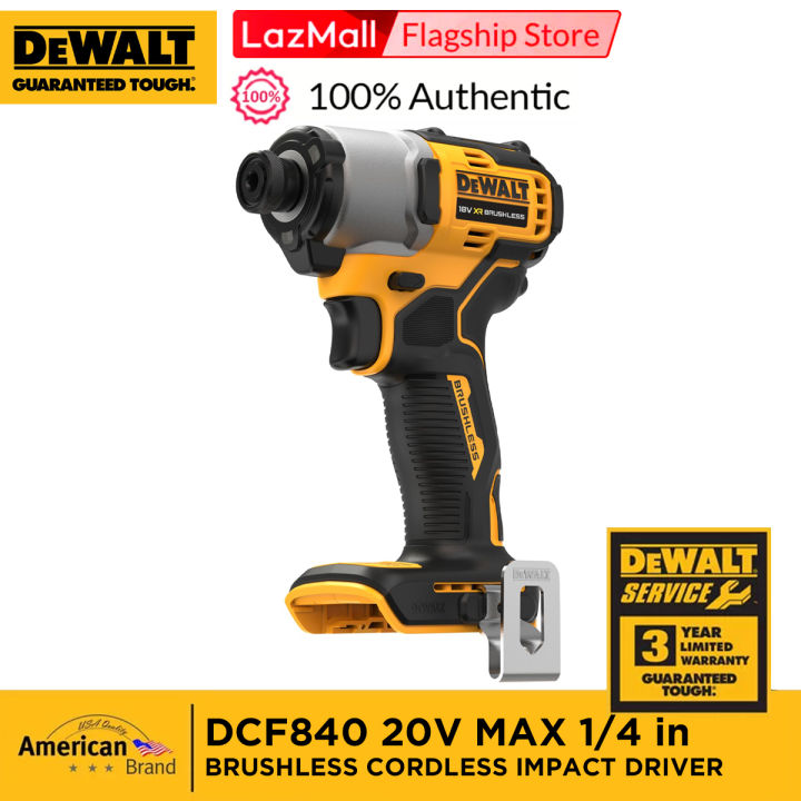 DEWALT DCF840 20V MAX* 1/4 in Brushless Cordless Impact Driver Lazada PH