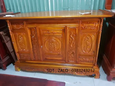 tủ thờ gỗ mít 197cm nhận hàng thanh toán