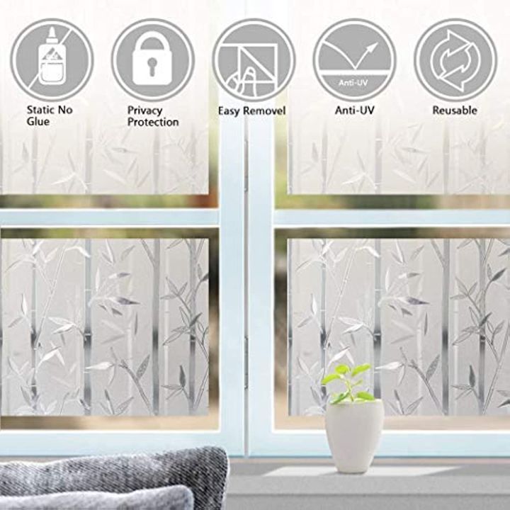 Window Film Color Glass Protector Frosted Privacy Window Sticker Lemon