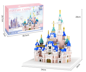 ชุดของเล่นบล็อคตัวต่อ ปราสาทดิสนีย์ ปราสาทแฟนตาซี ขนาดใหญ่ ของเล่นเสริมพัฒนาการสำหรับเด็กอายุ 6 ปีขึ้นไป