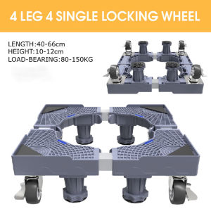【VIDKHSY Store】Adjustable Washing Machine Stand with Wheels Heavy Duty Refrigerator Base Rack Mobile Appliance Organizer For Laundry & Kitchen