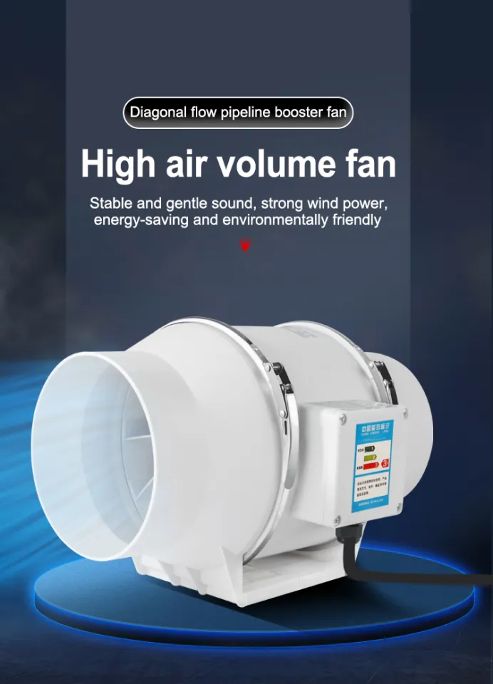 Duct Exhaust Fan 4/ 5/ 6/ Inch High Suction Power Inline Duct