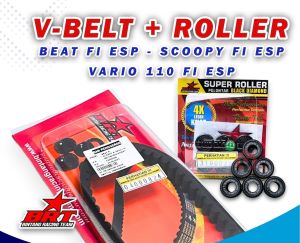 BEAT ESP - PAKET VBELT ROLLER BRT BEAT FI ESP ROLLER BRT SCOOPY FI ESP VANBELT BRT VARIO 110 FI ESP