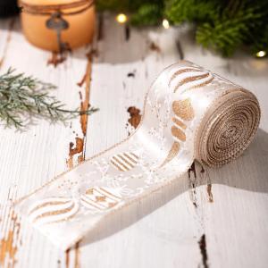 TX🏮💓🧧 1 cuộn giáng sinh Ribbon DIY Giáng sinh cây trang trí vòng hoa trang trí quà tặng bao bì trang trí Ribbon