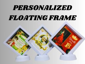 Customized Floating Frame with Ribbon Package | Souvenirs | Wedding | Birthday | Christening | Gifts