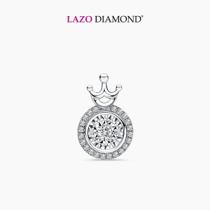 LAZO DIAMOND Crown Glories Dancing Diamond Pendant in 375/9K White Gold
