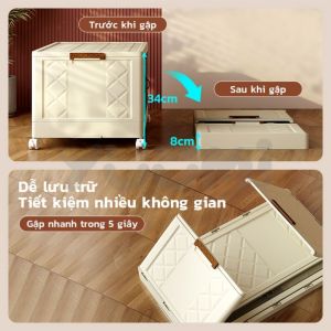 [ TỦ QUẦN ÁO GẤP GỌN CHO BÉ ] Tủ nhựa có bánh xe 360 cửa nhựa trong suốt khóa nam châm hàng cao cấp dày dặn dễ tháo lắp