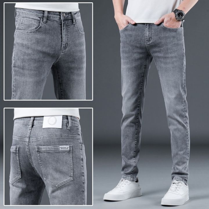 Quần bò nam Quần jeans nam trơn Co Giãn dáng Skinny phong cách Hàn Quốc ...