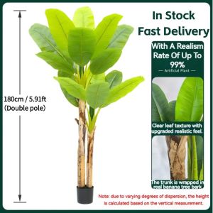ต้นไม้มงคลเทียม สไตล์นอร์ดิก ต้นกล้วยประดิษฐ์ ขนาดสูง120/150/180 ซม. น้ำหนักเบา เคลื่อนย้ายสะดวก ของตกบ้านภายใน ภายนอก