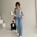 Peach Poppy CANDY Knit Top Cardigan - Atasan Cardi Wanita Baju Panjang Knitwear. 