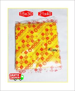Kantong kresek IDOLA ukuran 15X30 & 21X40