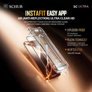 (SG) SCHUB SCUltra AR (Anti - Reflection) Premium Tempered Glass Screen Protector for iPhone 17 Pro Max/17 Pro Ultra Clear HD