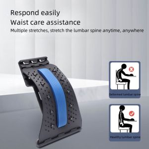 Back Stretcher for Back Pain Relief Multi-Level Adjustable Massager Waist Neck Fitness Lumbar Cervical Spine Support Pain Relief