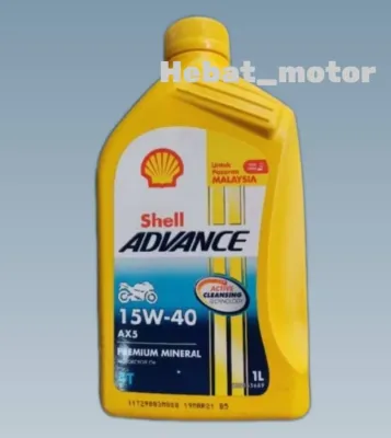 Shell Advance 4T AX3 AX5 AX7 10W40 15W40 SAE 40