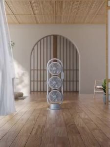 Fan Metal Three Head Air Circulation Vertical Fan Home Silent Floor Standing Three Head Electric Fan