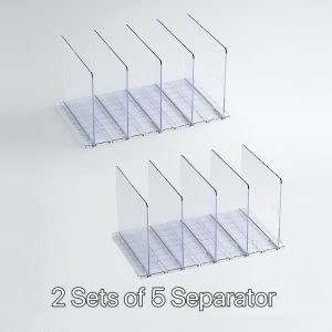 Clear Acrylic Adjustable Dividers Closet Bag Organizer Multipurpose Handbag Purse Files Book Storage