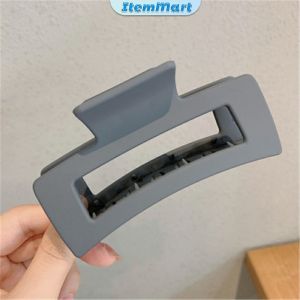 ItemMar Hair Clip Gentle Gripper Clip Fashion Cross Hair Clips Elegant Hair Accessories Korean Frosted Style Black White