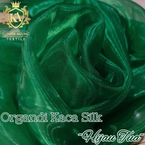 Kain Organdi Kain Kaca Lebar 150 cm Termurah Laris Bahan Dekorasi Gaun Hijab Per Roll Gulungan 45 Meter