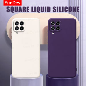 Original Square Liquid Silicone Cases for Samsung Galaxy A22 A32 A42 A52 5G 360 Protective Soft Shockproof A52S A72 Phone Covers