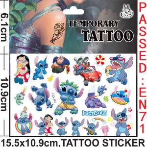 Star Treasure Stitch Cartoon Tattoo Sticker Children Stitch Water Transfer Disposable Tattoo Sticker