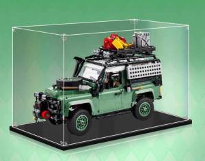 [PRE-ORDER] Display Case Box 10317 Icons Land Rover Classic Defender 90 (Only display case box No blocks Model)