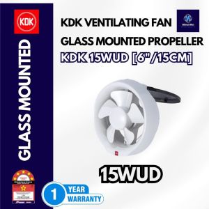 KDK 15WUD [15CM/6"] / 20WUD [20CM/8"] GLASS MOUNTED PROPELLER/ VENTILATING FANS