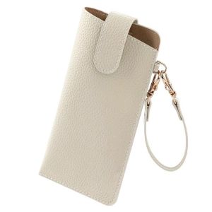 OOC with Lanyard Glasses Storage Bag Waterproof Multifunctional Sunglasses Storage Clip Lightweight Eyeglass Case Leather Sunglasses Pouch Female