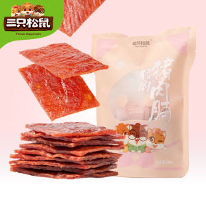 【Three Squirrels Pork Jerky 100g】 Snack and Snack Snack Jingjiang Specialty Hand Torn To Satisfy Cravings Ready To Eat Cooked Food【三只松鼠猪肉脯100g】零食休闲食品靖江特产手撕解馋熟食即食