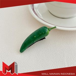 MallMainan-C1392 Jepit Rambut Lucu Bentuk Cabai / Jepitan Hairpin Anak Perempuan Motif Cabe / Jepit