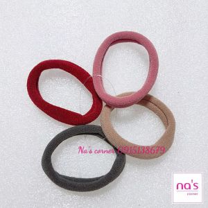 Set 6 sợi thun cột tóc loại 1 trơn lớn buộc tóc mịn dày bền chắc