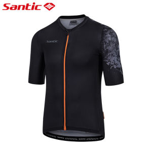 Santic Nam Đi Xe Đạp Áo Chống Trơn Trượt Xe Đạp Đường Bộ Áo Thoáng Khí Túi Ngắn Tay Xe Đạp MTB Áo