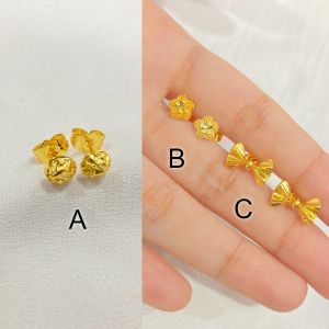 Anting Tusuk Warna 24 Karat Aksesoris Daily Fashion Wanita