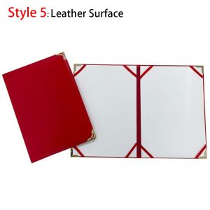 NAELIN 1Pcs Thicken A3 A4 Paper Hardcover PU Leather Plush Surface Certificate Cover Gold File Page Folder Signing Contract
