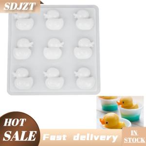 SDJZT 9 liên tiếp vịt mềm Kẹo sô cô la kẹo thạch bánh pudding khuôn bánh quy bánh xà phòng thủ công nướng khuôn trang trí bánh ngọt tự làm công cụ