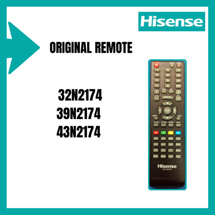 HISENSE REMOTE CONTROL - 32N2174/ 39N2174/ 43N2174