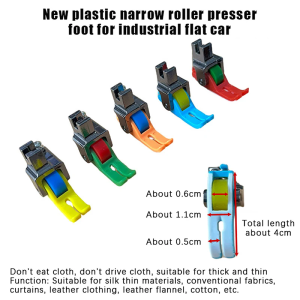 Universal mesin jahit perindustrian kulit Roller Wheel Presser kaki kereta rata tebal kain pakaian menggantikan kaki Presser