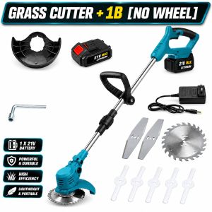 Makita Cordless Grass Cutter Grass Trimmer Electric Saw Cordless Blue with Wheel