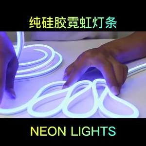 Dual-color temperature pure silicone neon light strip 3000-6500K Adjustable LED Waterproof flexible light strip neon strips