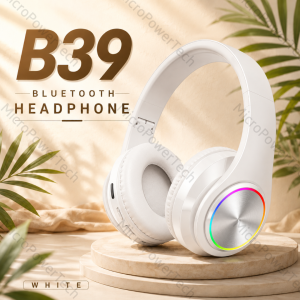 MICROPOWERTECH B39 Bluetooth Headset RGB Luminous Wireless BT 5.0 Gaming Stereo Headphone Foldable Earphone Headphone LED Light HiFi