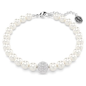SWAROVSKI Luxury(New) Swa Remix Strand White Pearl Diamond Bracelet S925 Silver Womens Fashion Bracelet