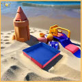 [deveodo] Foldable PVC Sandbox Square Sand Play Pool for Kids Pets Portable Beach Toy Pet Bath Tub Reinforced Base Reusable Sand Play Kit. 