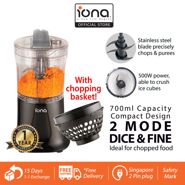 IONA 500W Mini Blender Machine Ice Crusher Food Processor Meat Mixer
